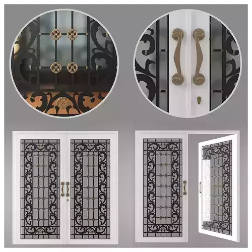 Classic exterior door Free 3D model