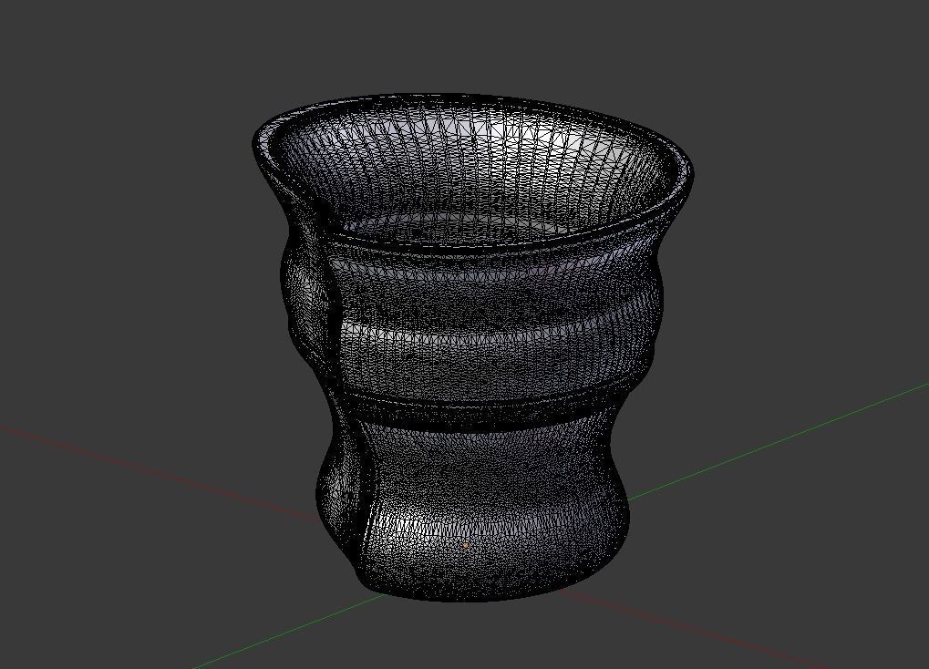 Asym design vase 3D print model_2