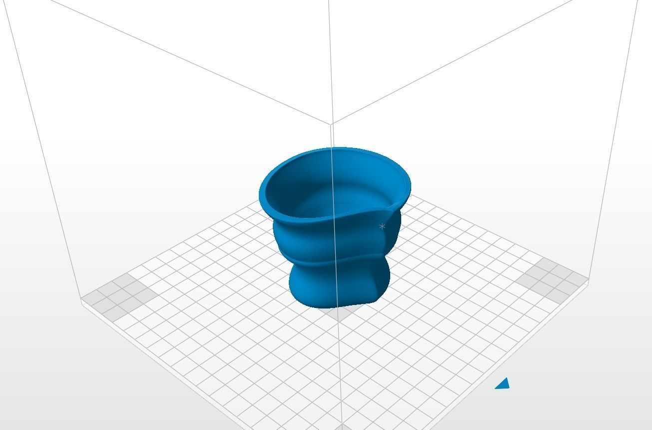 Asym design vase 3D print model_3