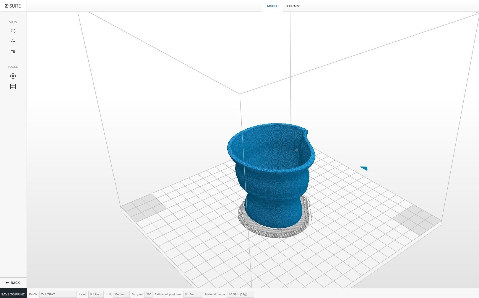 Asym design vase 3D print model_4