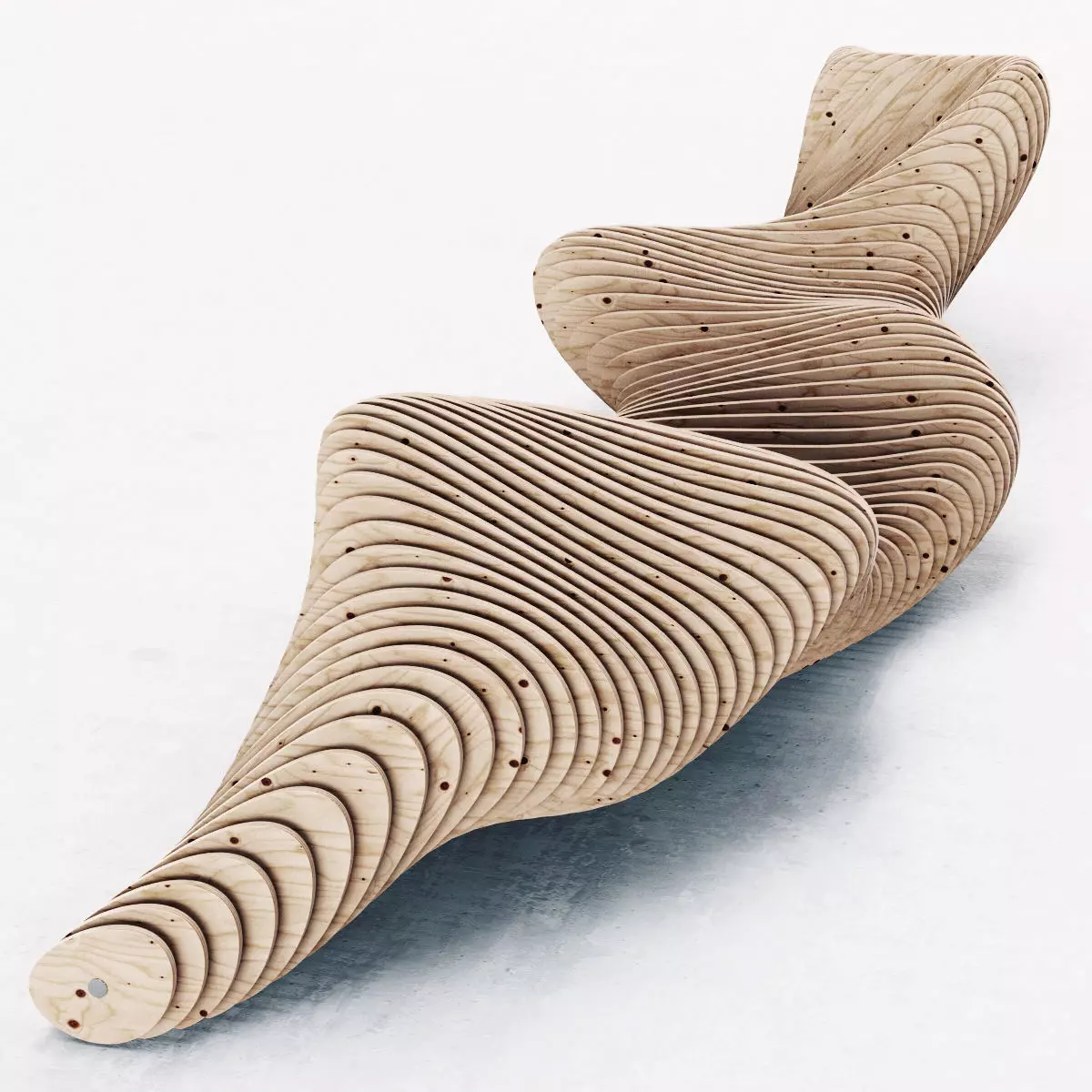 Parametric bench n5 3D model_0
