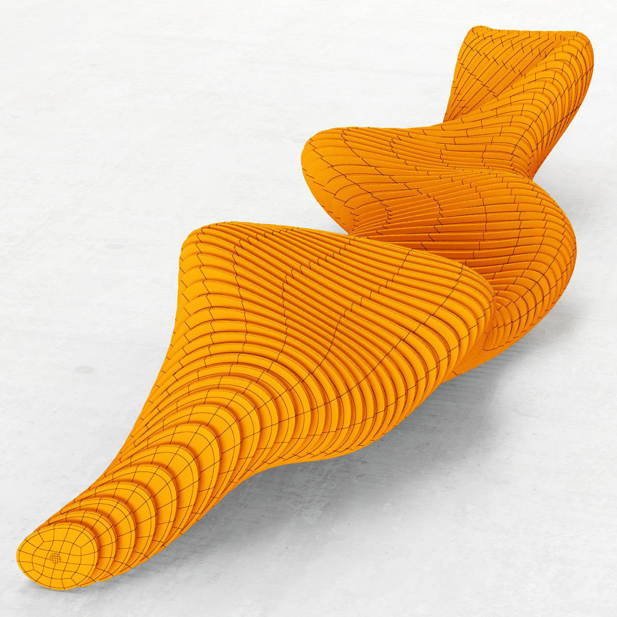 Parametric bench n5 3D model_5