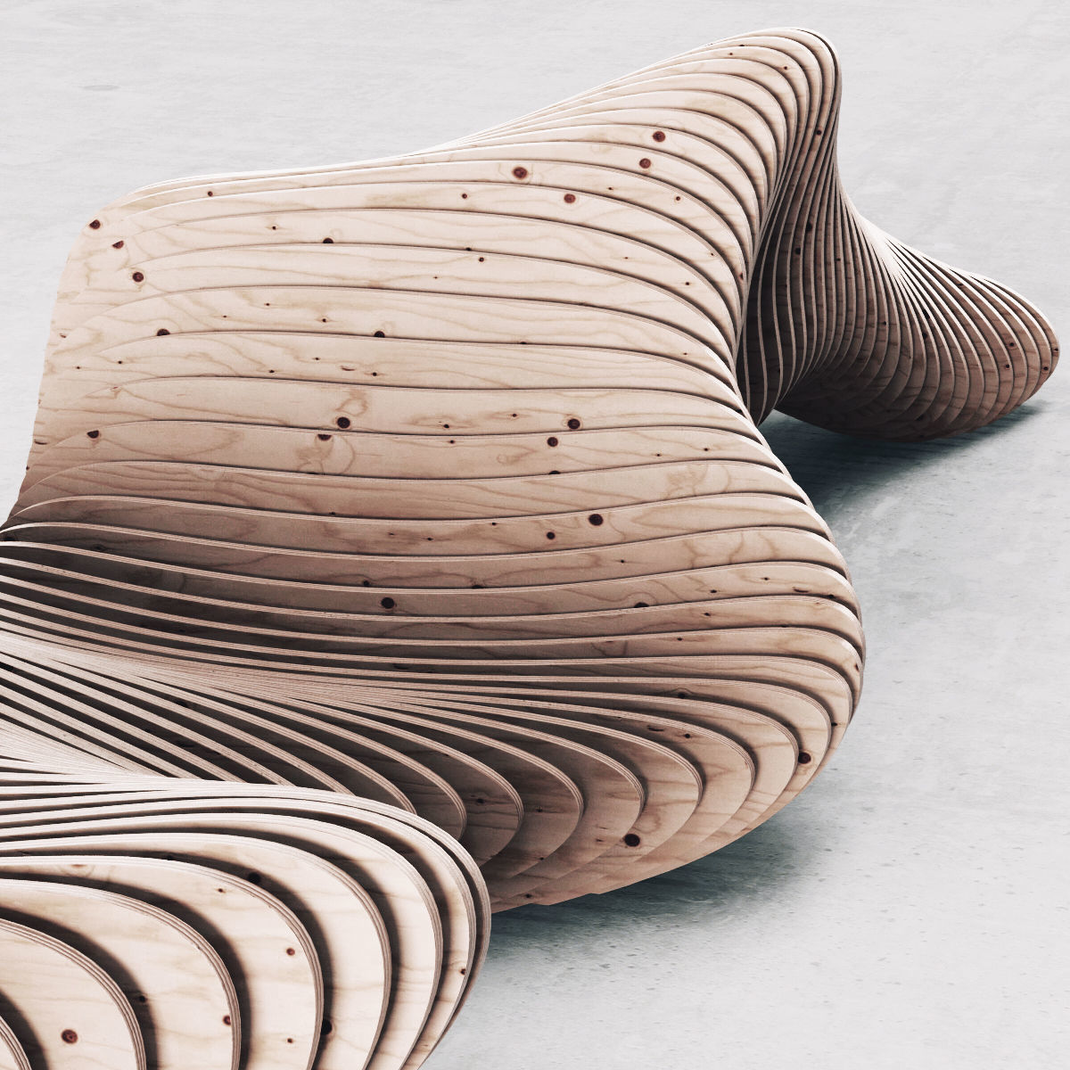 Parametric bench n5 3D model_1