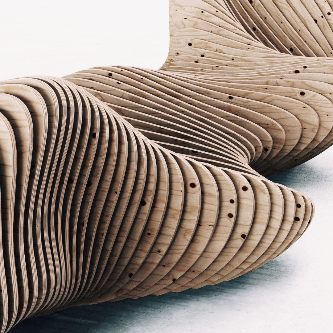 Parametric bench n5 3D model_3