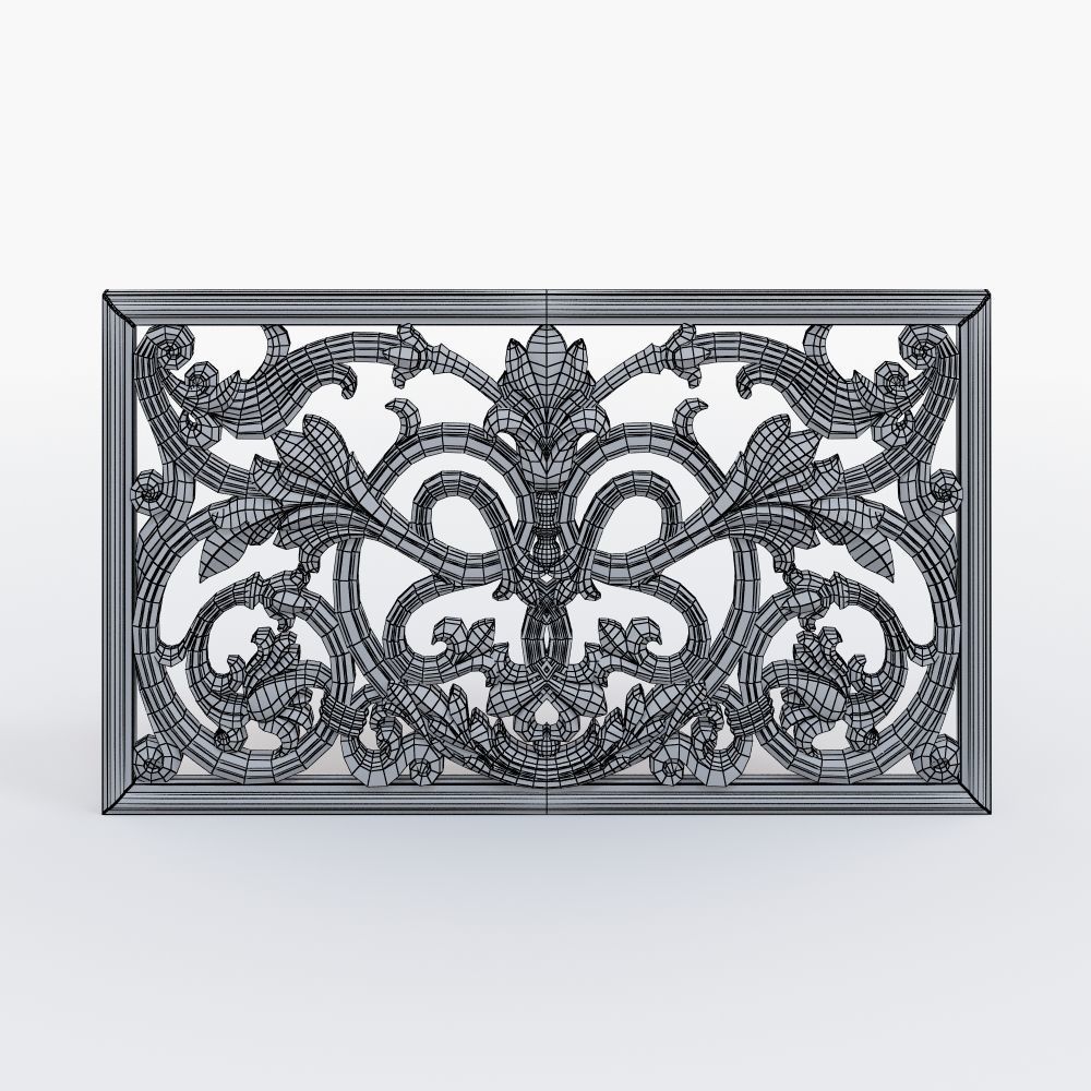 Classic grille 3D print model_2