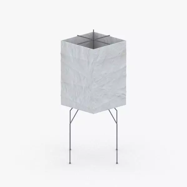 1406 - Paper Lamp Low-poly 3D model_0