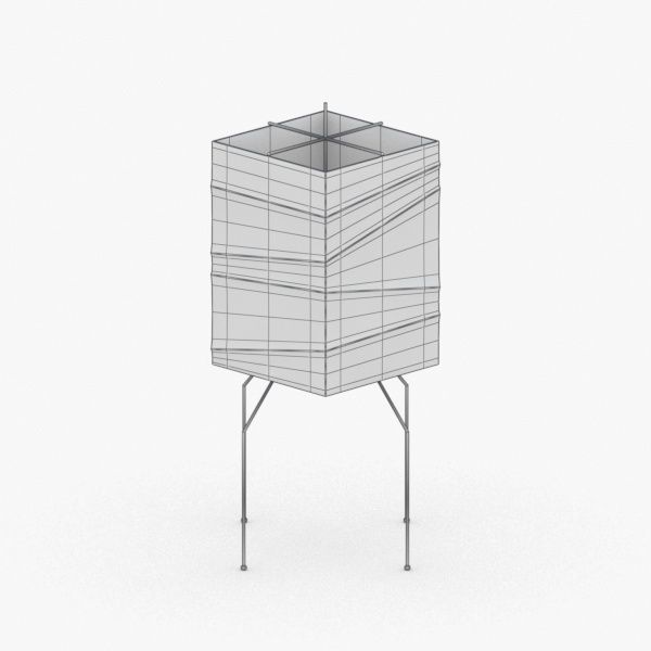 1406 - Paper Lamp Low-poly 3D model_1