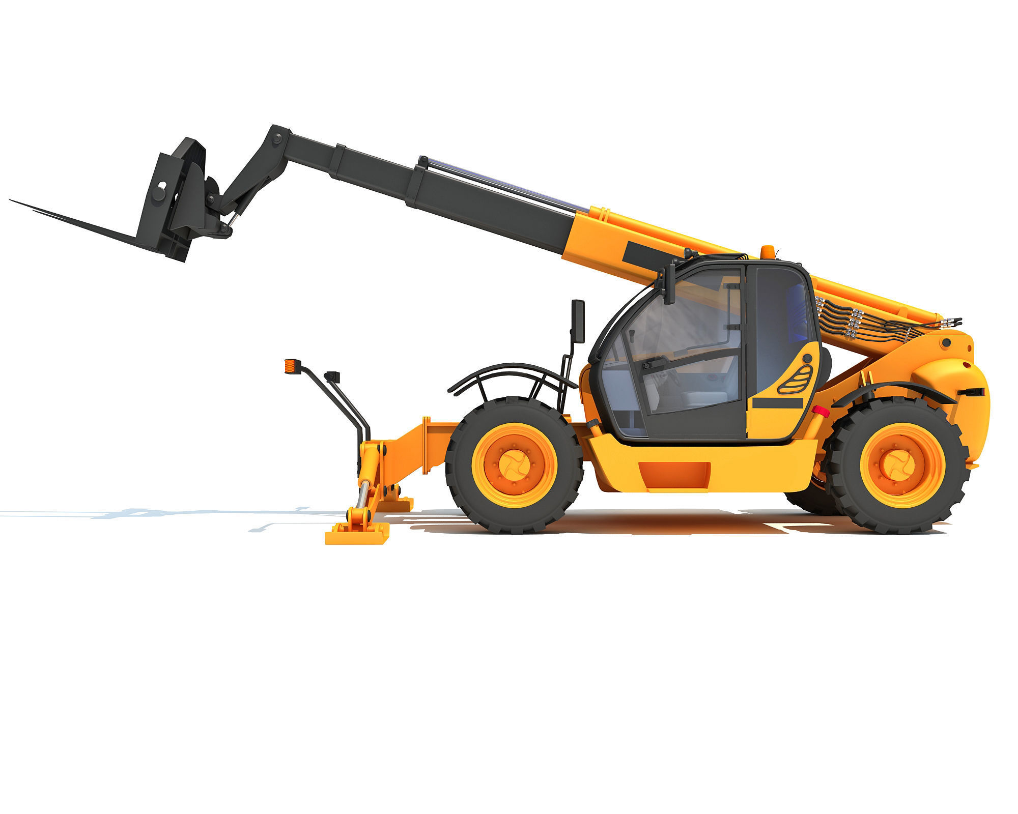Forklift Handler 3D model_3
