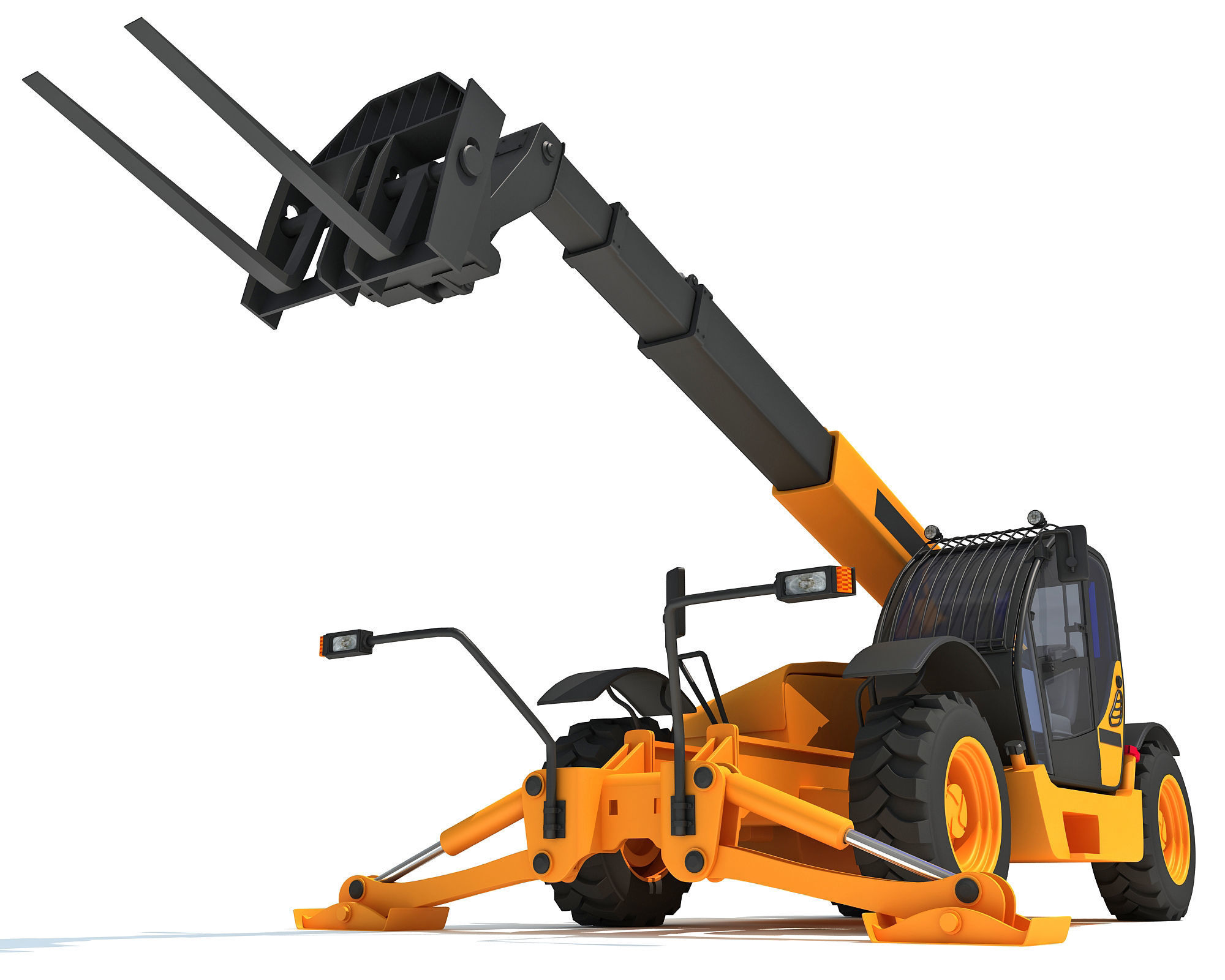 Forklift Handler 3D model_9