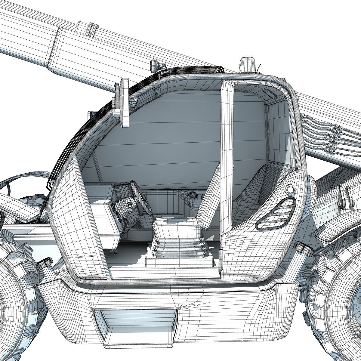 Forklift Handler 3D model_16