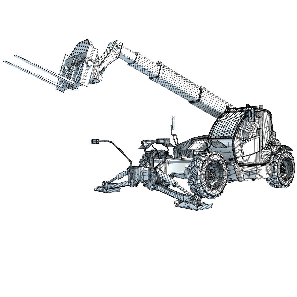 Forklift Handler 3D model_14