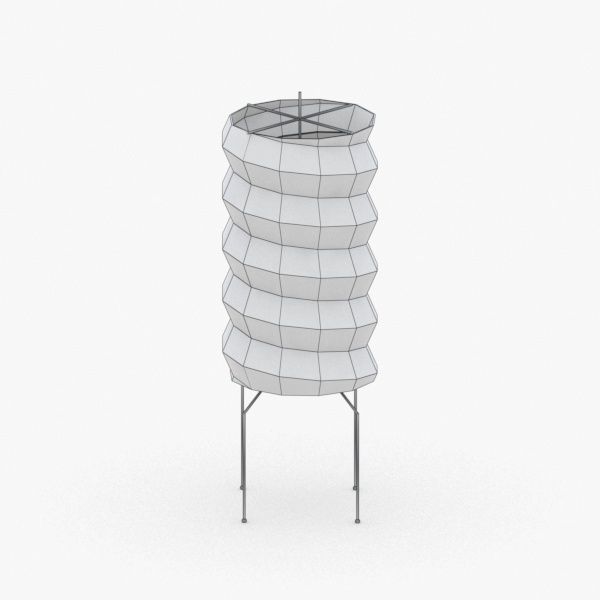 1407 - Paper Lamp Low-poly 3D model_2