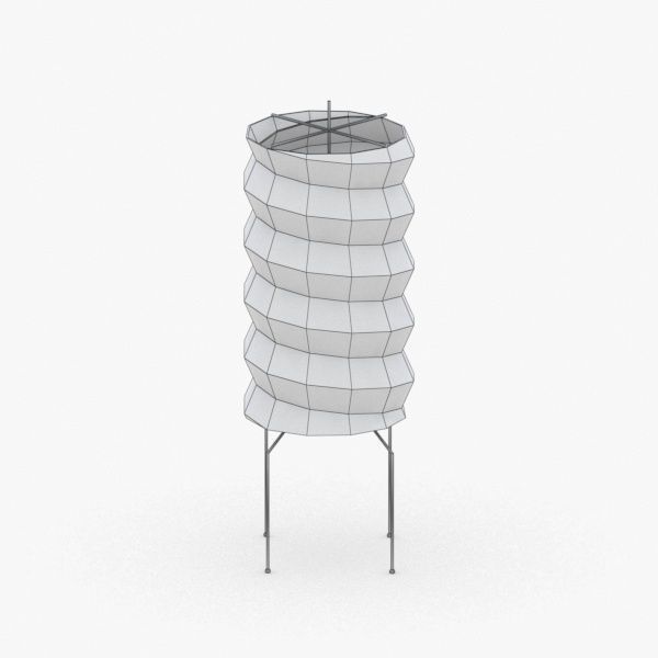 1407 - Paper Lamp Low-poly 3D model_1