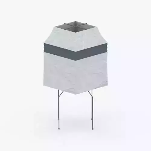 1408 - Paper Lamp Low-poly 3D model