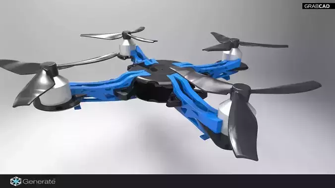 drown drone with propellers 3D print model