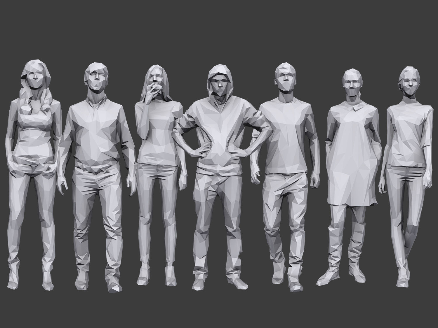 Complete Lowpoly People Pack Volume 2 Low-poly 3D model_3