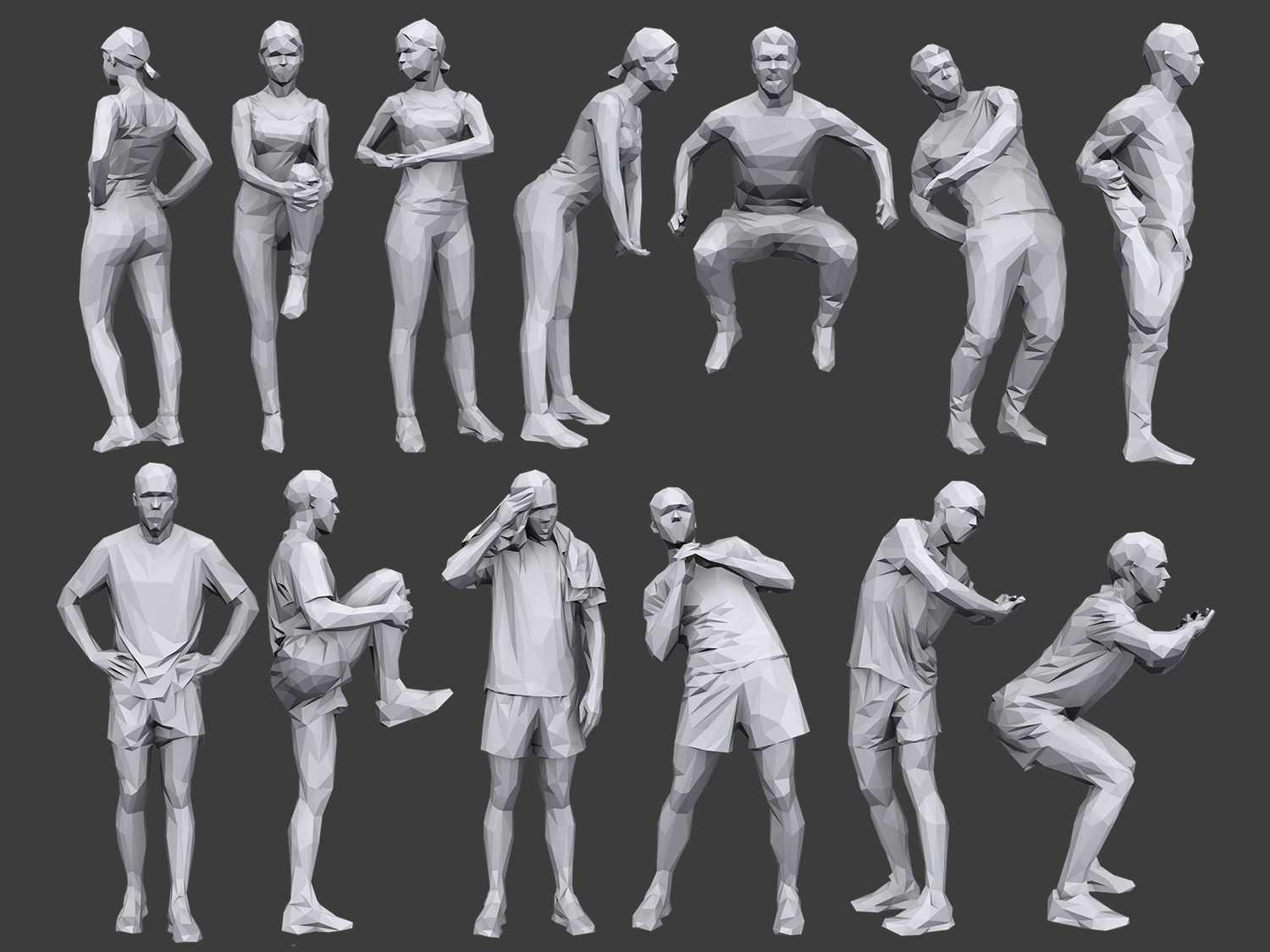 Complete Lowpoly People Pack Volume 2 Low-poly 3D model_11