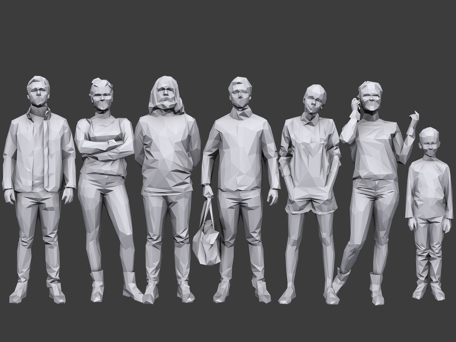 Complete Lowpoly People Pack Volume 2 Low-poly 3D model_6