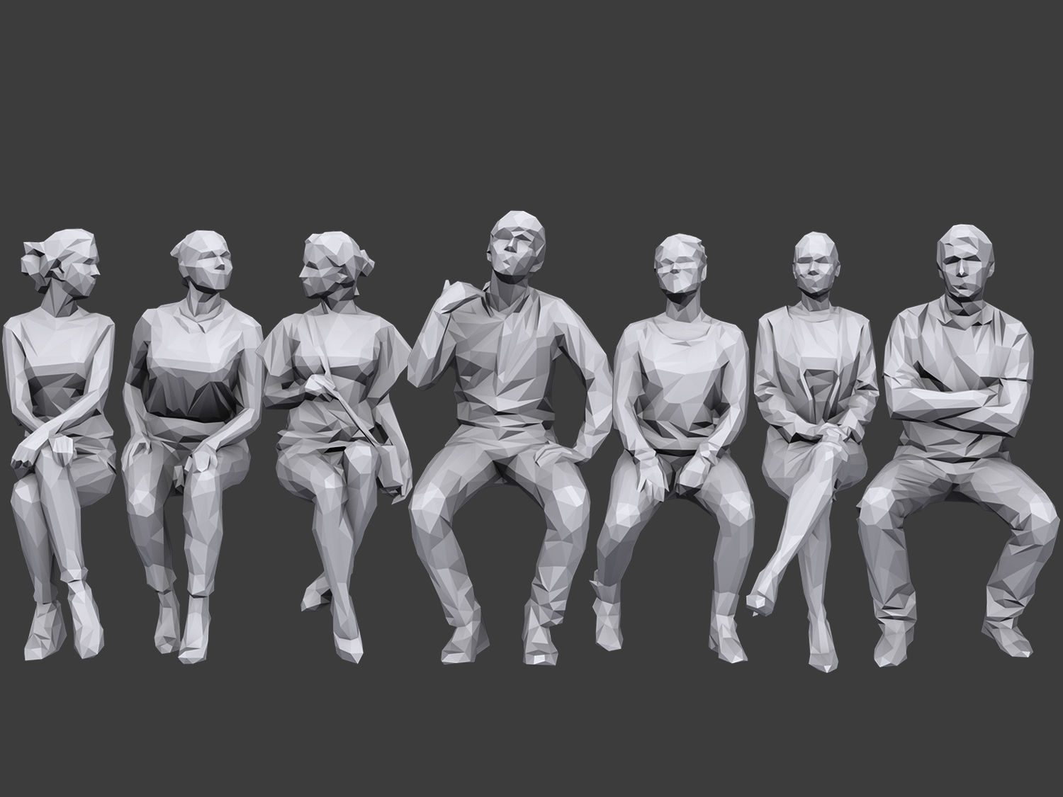 Complete Lowpoly People Pack Volume 2 Low-poly 3D model_15