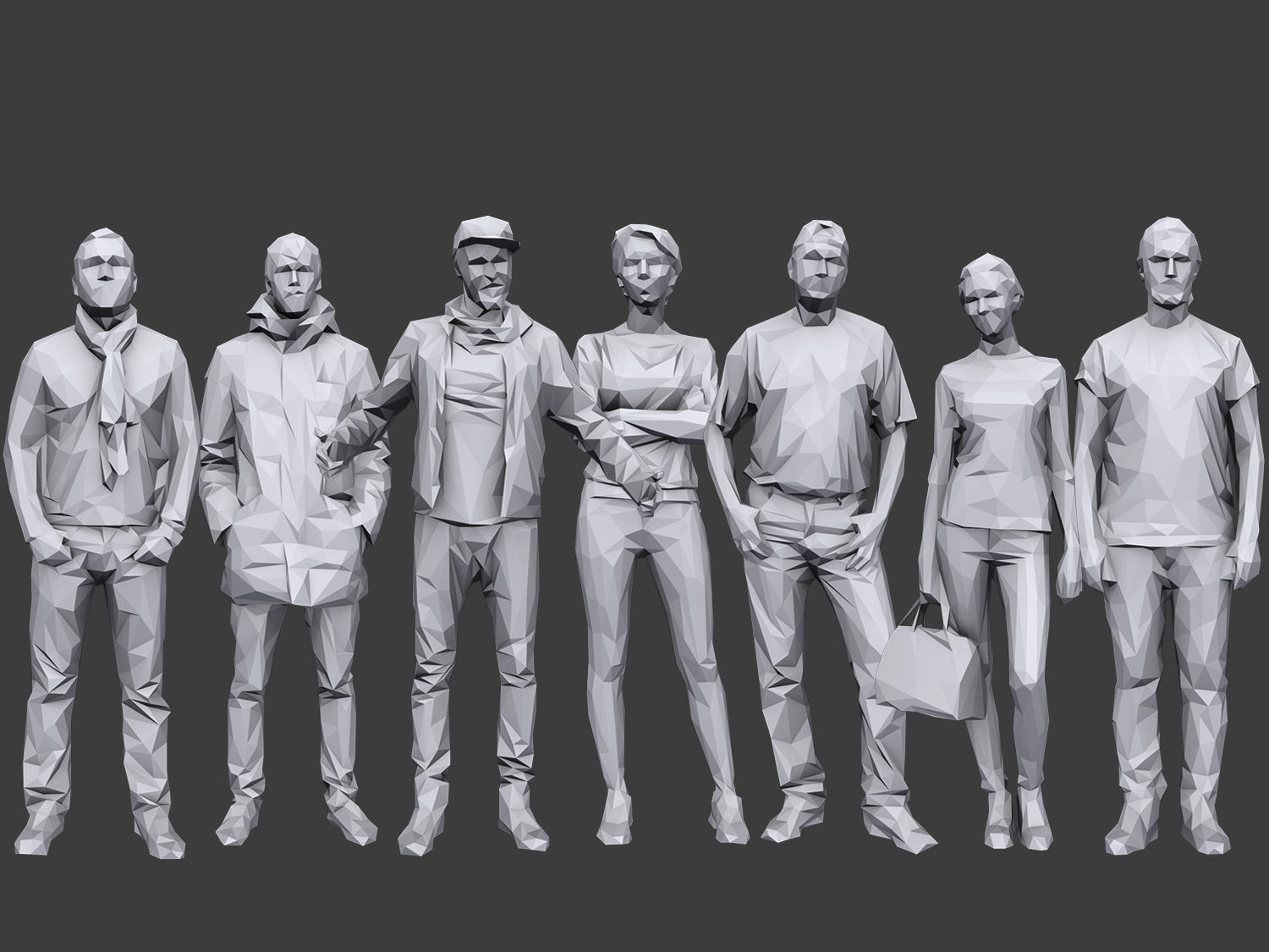 Complete Lowpoly People Pack Volume 2 Low-poly 3D model_7