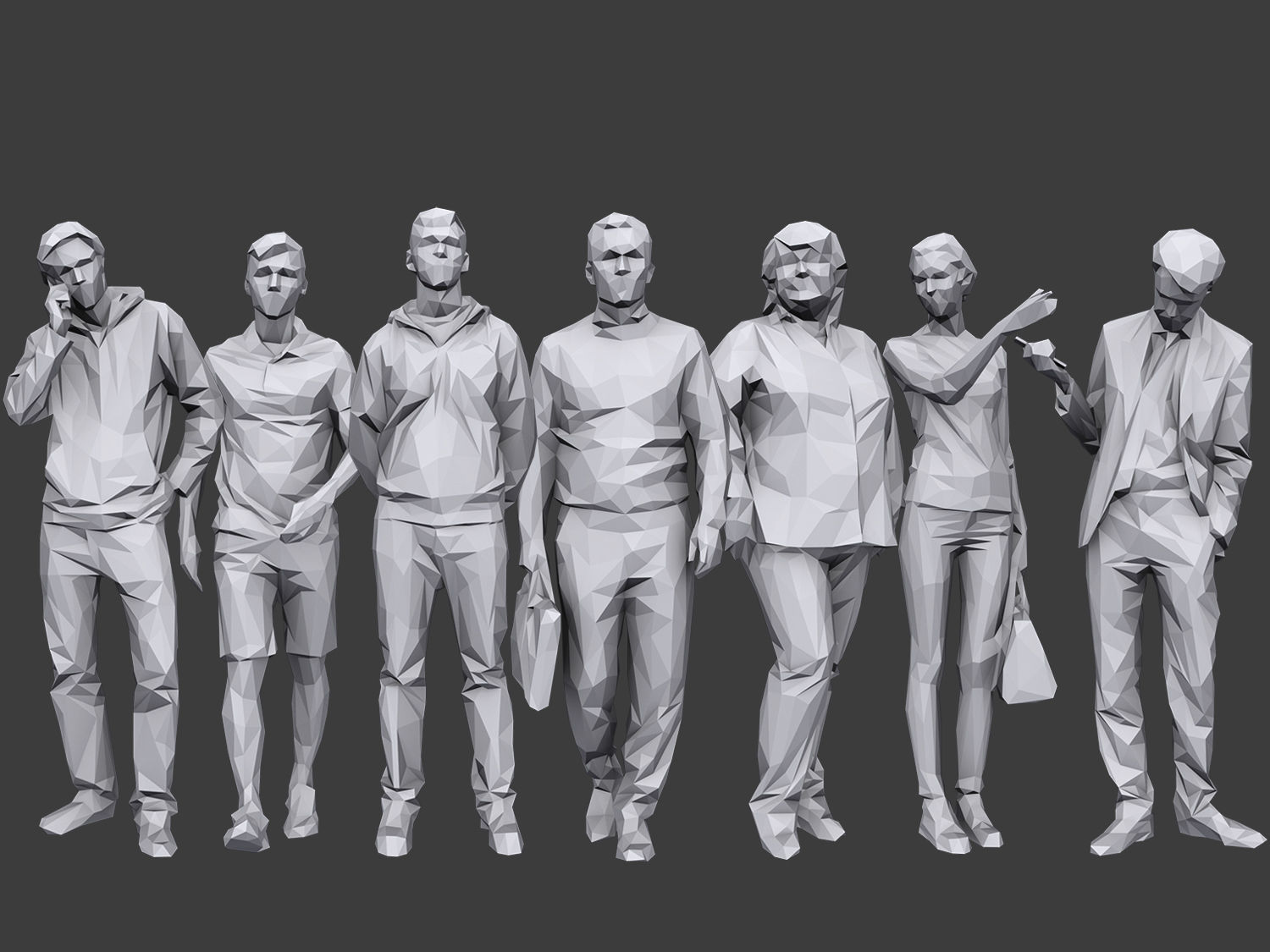 Complete Lowpoly People Pack Volume 2 Low-poly 3D model_8