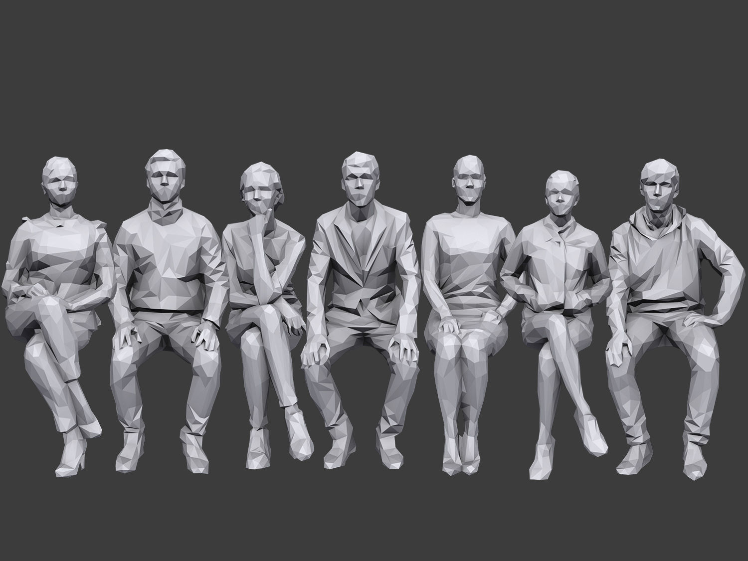 Complete Lowpoly People Pack Volume 2 Low-poly 3D model_14