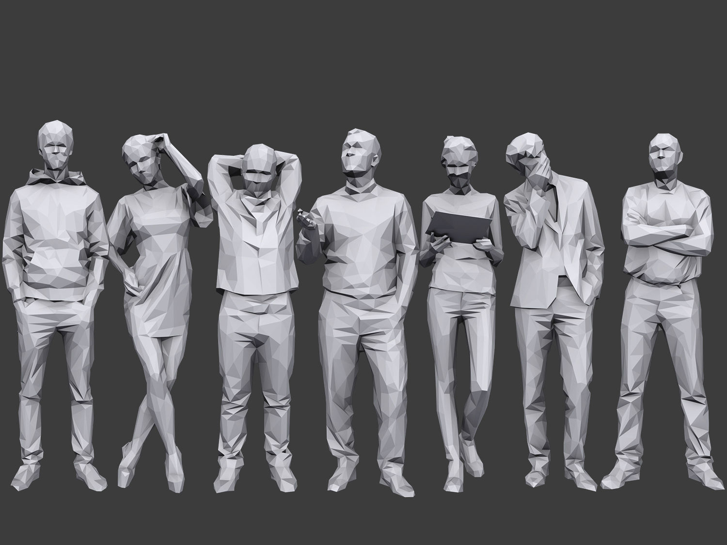 Complete Lowpoly People Pack Volume 2 Low-poly 3D model_9
