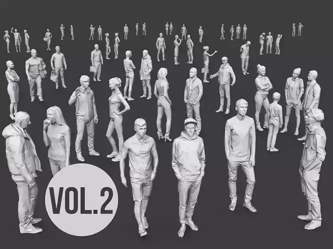 Complete Lowpoly People Pack Volume 2 Low-poly 3D model