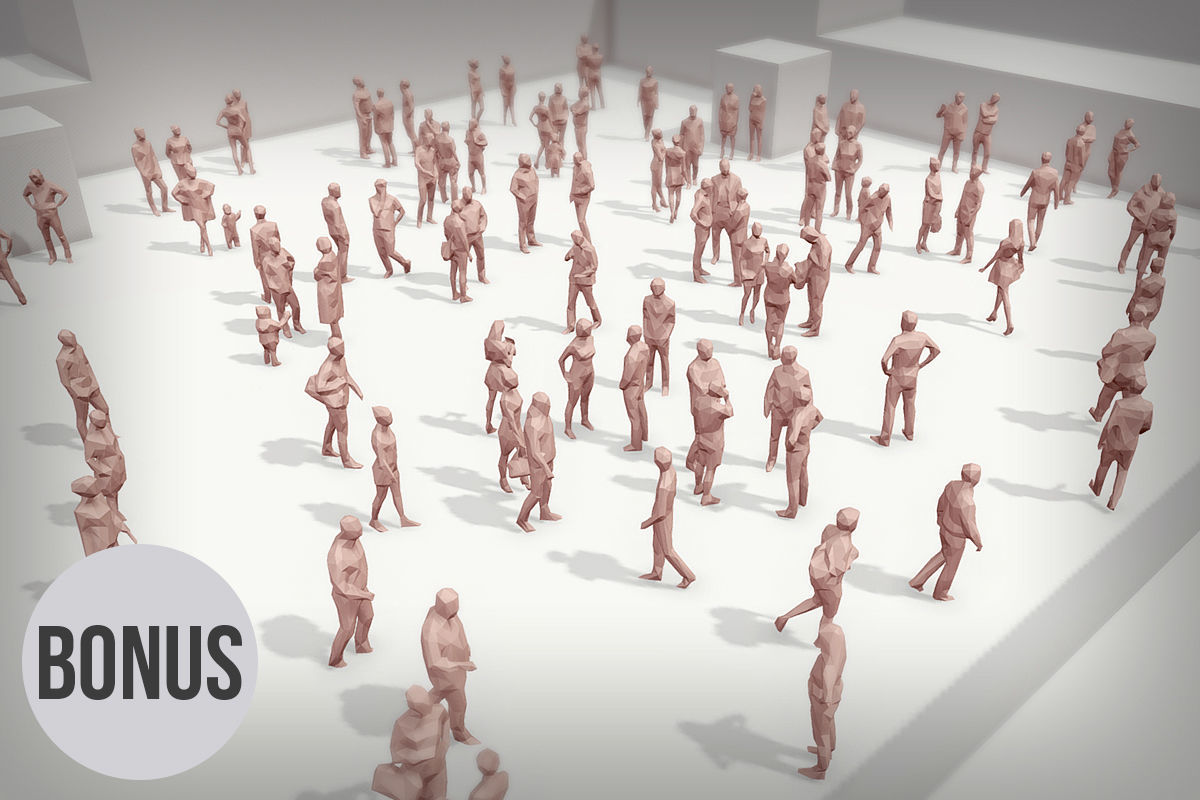 Complete Lowpoly People Pack Volume 2 Low-poly 3D model_16
