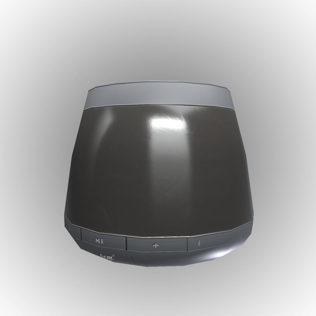Realistic PBR Portable Wireless Bluetooth Speaker Low-poly 3D model_18
