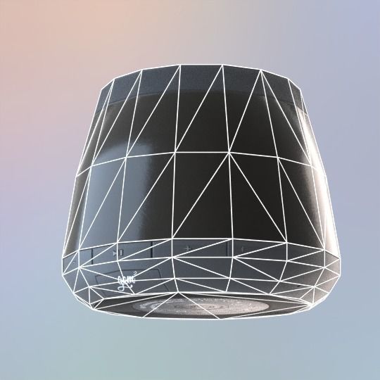 Realistic PBR Portable Wireless Bluetooth Speaker Low-poly 3D model_5