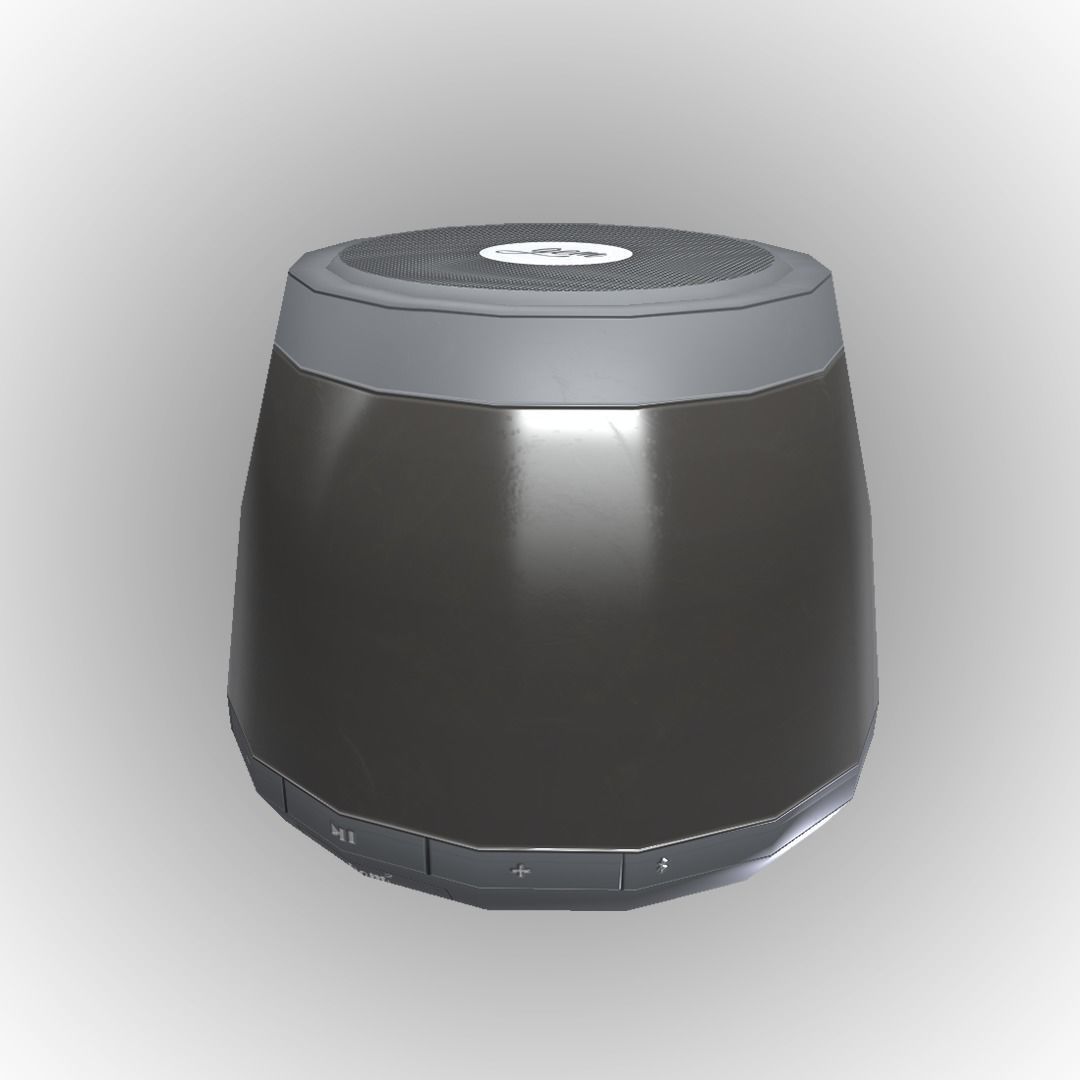 Realistic PBR Portable Wireless Bluetooth Speaker Low-poly 3D model_13