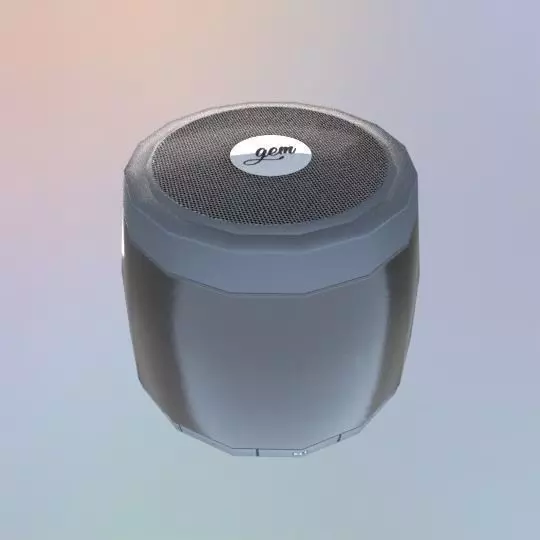 Realistic PBR Portable Wireless Bluetooth Speaker Low-poly 3D model_0