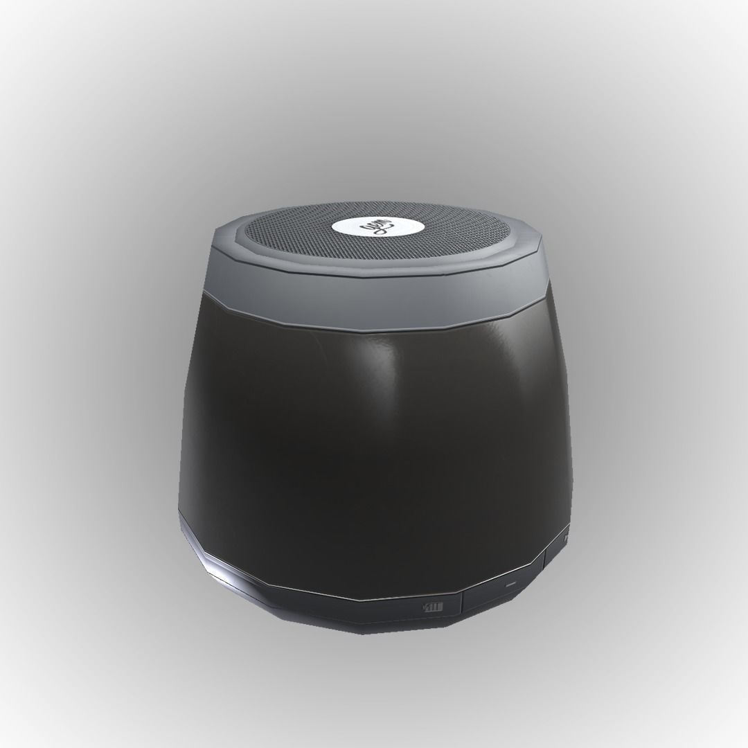 Realistic PBR Portable Wireless Bluetooth Speaker Low-poly 3D model_9