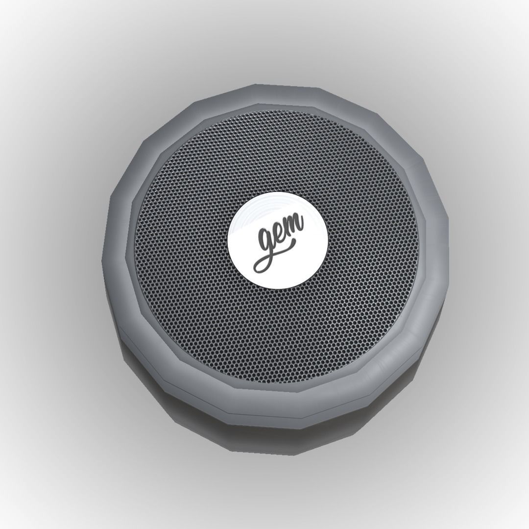 Realistic PBR Portable Wireless Bluetooth Speaker Low-poly 3D model_10