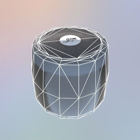 Realistic PBR Portable Wireless Bluetooth Speaker Low-poly 3D model_1