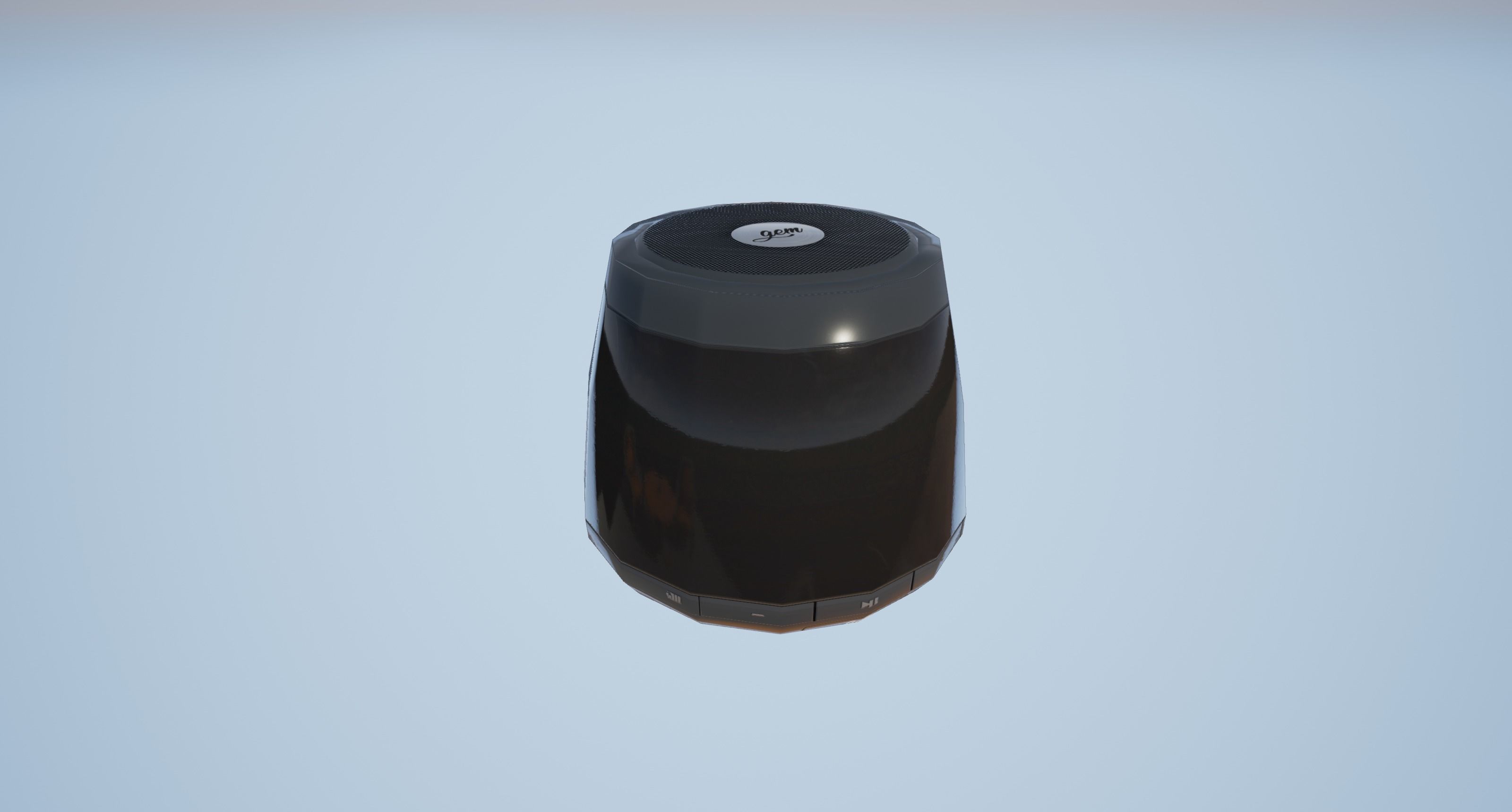 Realistic PBR Portable Wireless Bluetooth Speaker Low-poly 3D model_20