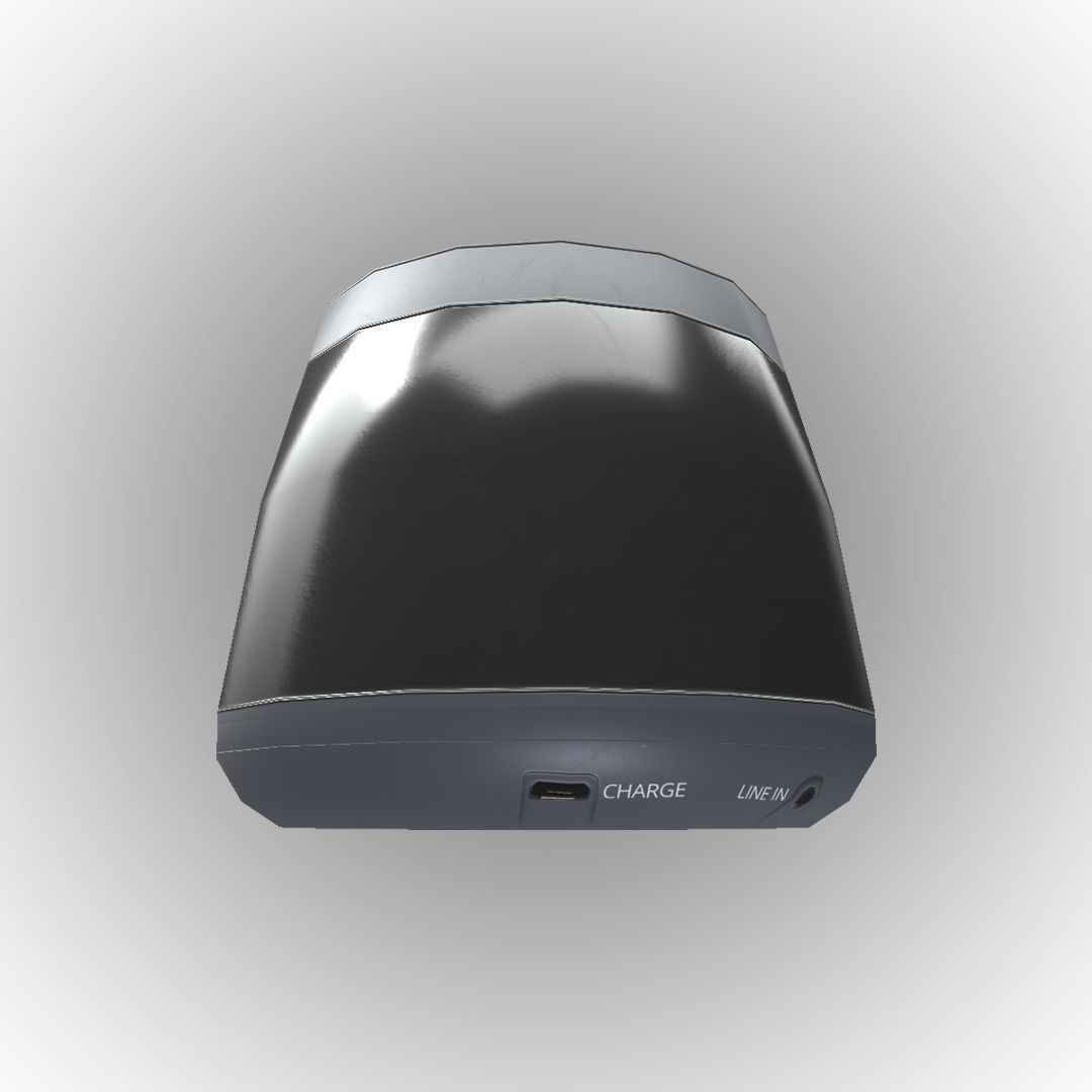 Realistic PBR Portable Wireless Bluetooth Speaker Low-poly 3D model_8