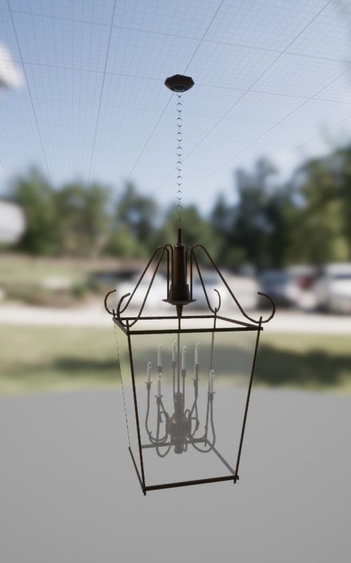 Game Ready Hanging Light Low-poly 3D model