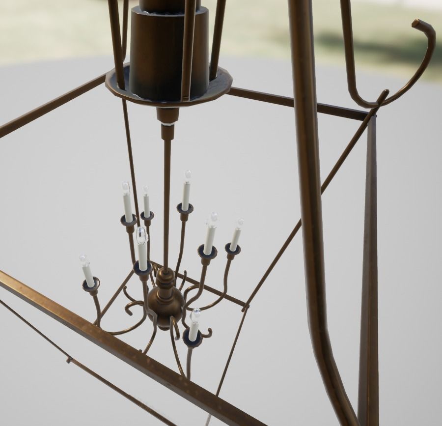 Game Ready Hanging Light Low-poly 3D model