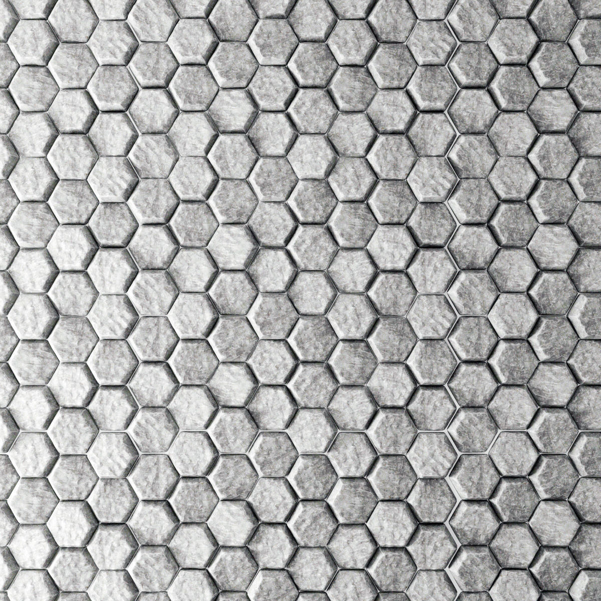 Stone panel hexagon n5 3D model_1