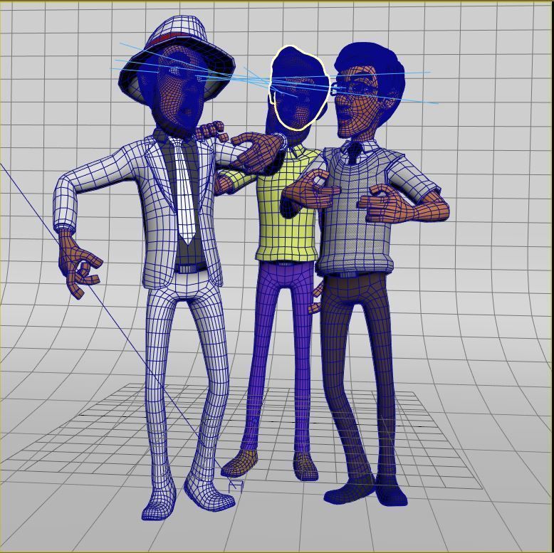 CARTOON OFFICE MAN  3D model_4