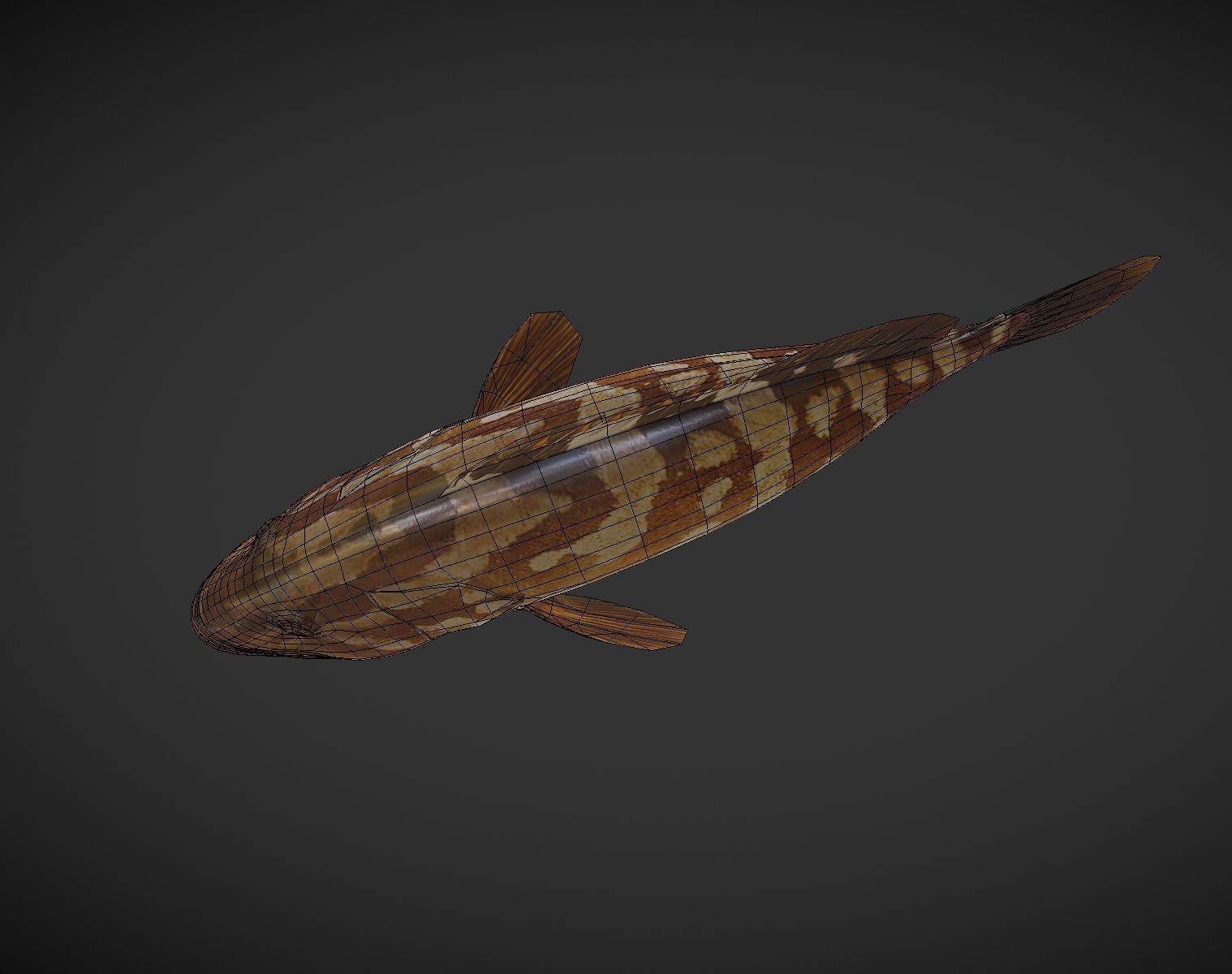 Grouper01 fish Low-poly 3D model_7