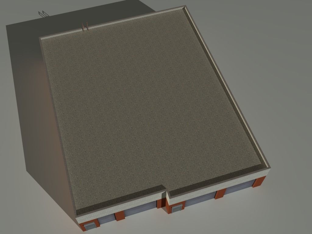 Factory Building Set 5 Low-poly 3D model_20