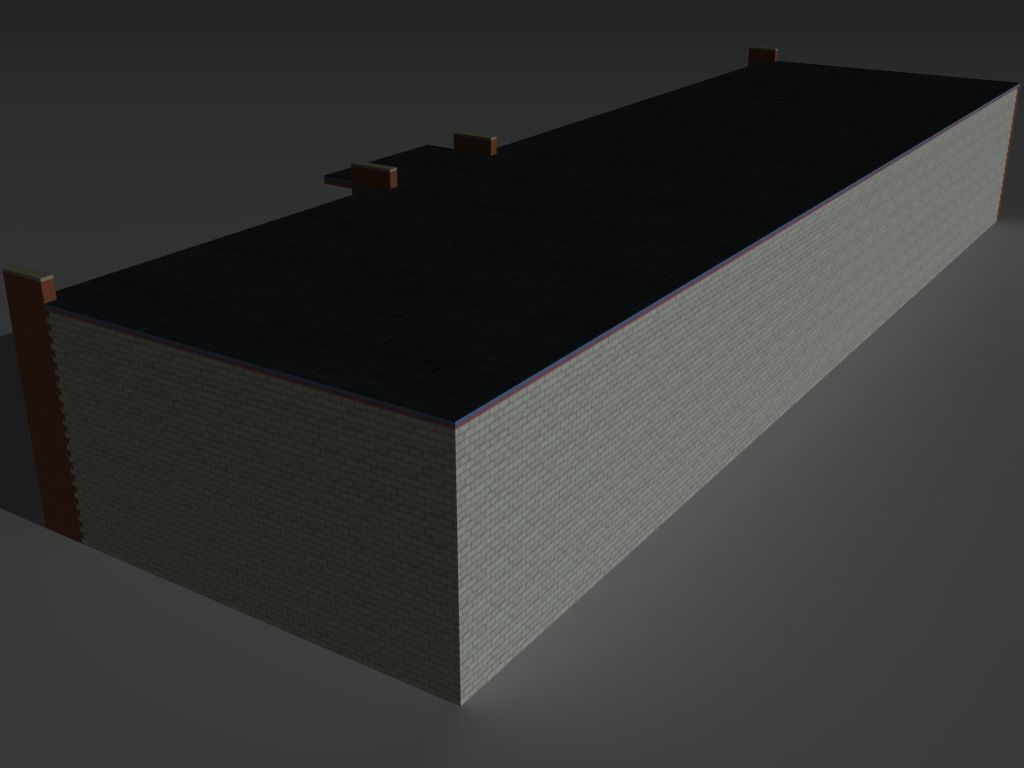 Factory Building Set 5 Low-poly 3D model_2