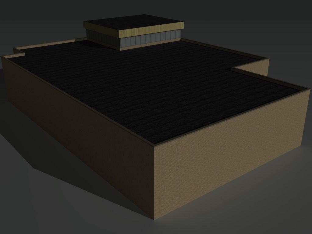 Factory Building Set 5 Low-poly 3D model_7