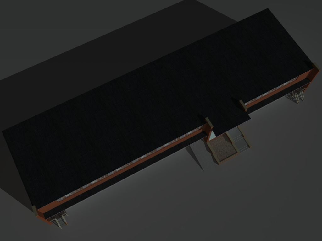 Factory Building Set 5 Low-poly 3D model_5