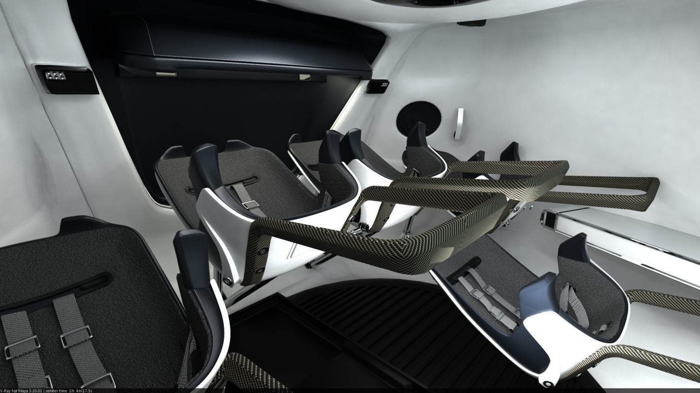 Spacex shuttle interior 3D model_5