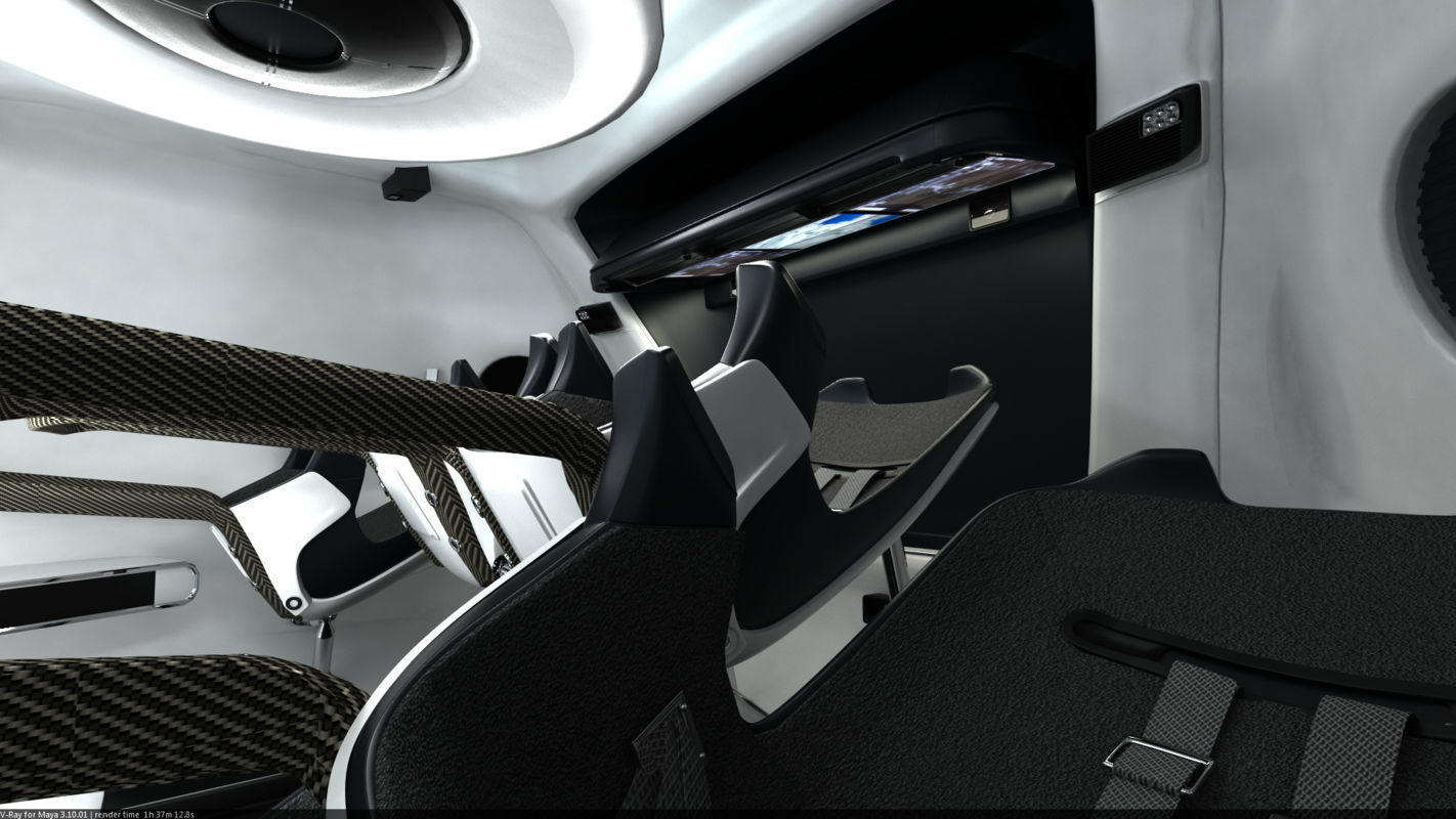 Spacex shuttle interior 3D model_4