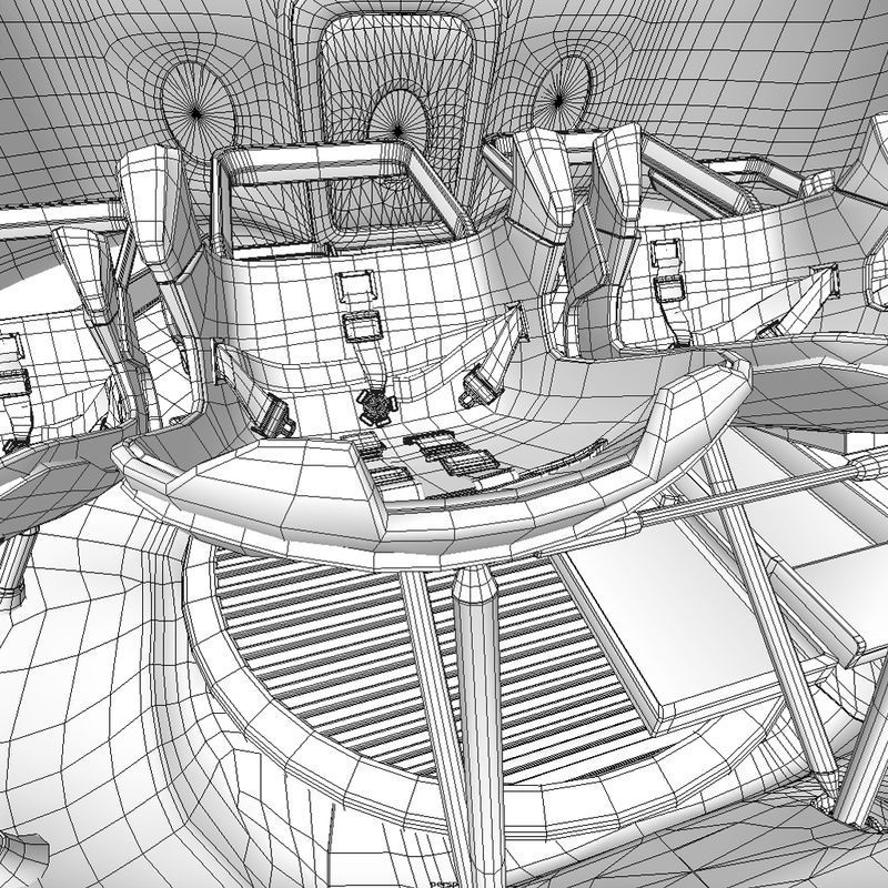 Spacex shuttle interior 3D model_6